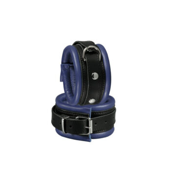 Leather Anklecuffs Blue - 5 cm