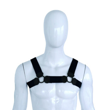 Elastic Chest Harness Black L/XL