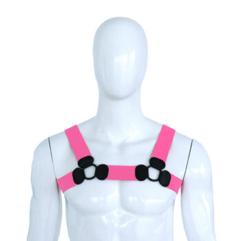 Elastic Chest Harness Pink L/XL