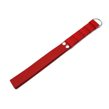 Red Leather Paddle with Gold D-Ring Handle