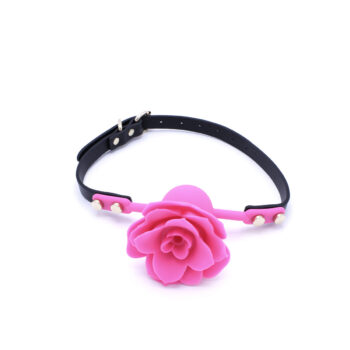 Silicone Pink Rose Gag