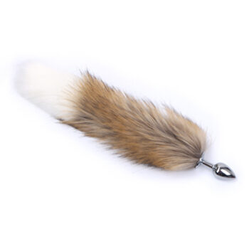 Fox Tail Plug Brown & White - Short