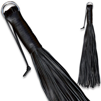 Leather Black Whip Soft - 100 Strings