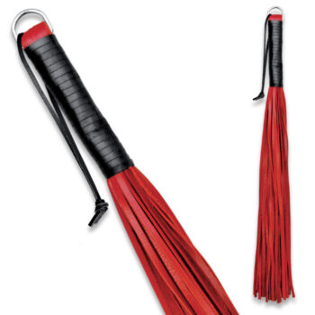 Leather Red Whip Soft - 48 Strings